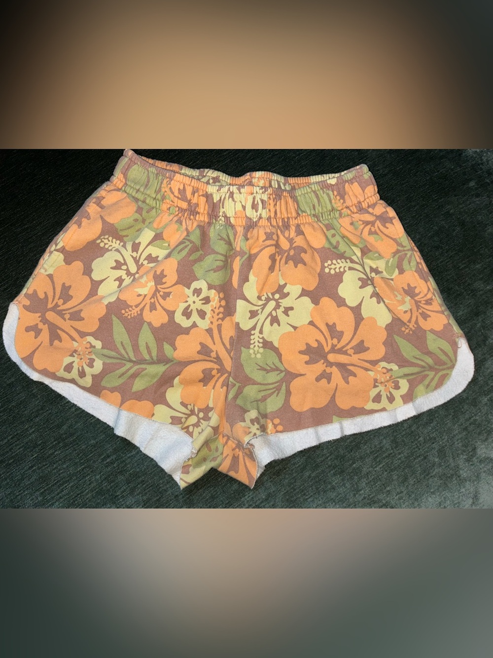 wild fable Orange & Green Floral Athletic Shorts